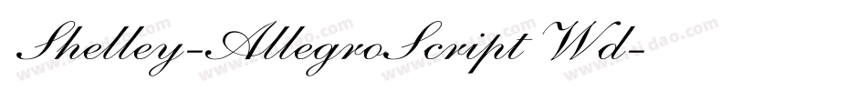 Shelley-AllegroScript Wd字体转换